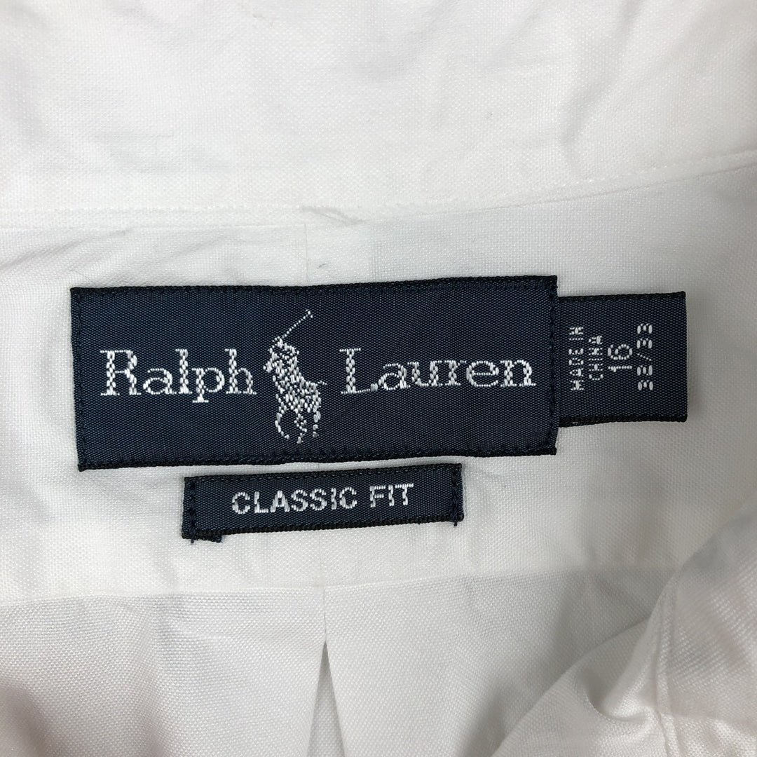 Ralph Lauren Classic Fit Long Sleeve Button Down Shirt, Men's Size L Organic cotton white type Vintage Second Hand