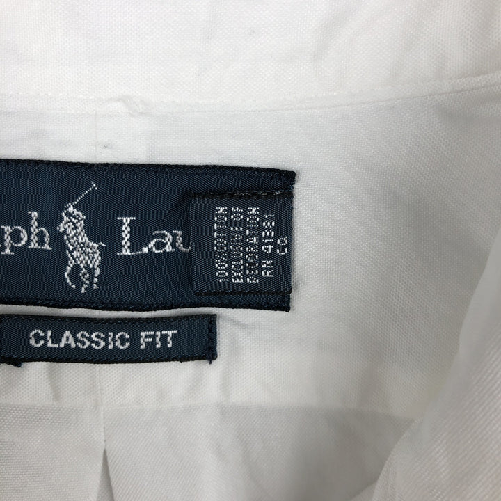 Ralph Lauren Classic Fit Long Sleeve Button Down Shirt, Men's Size L Organic cotton white type Vintage Second Hand