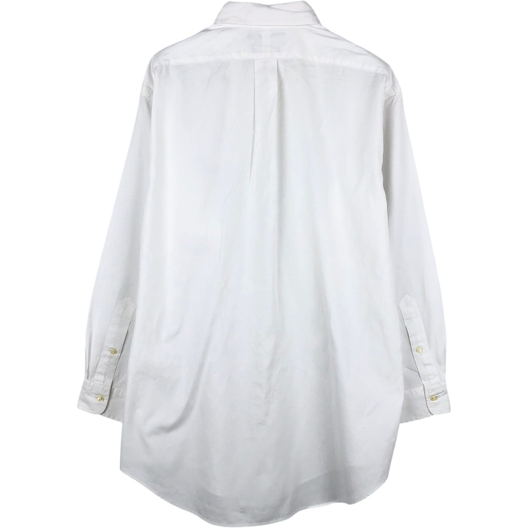 Ralph Lauren YARMOUTH long sleeve button down shirt, men's XL size cotton white type Vintage Second Hand