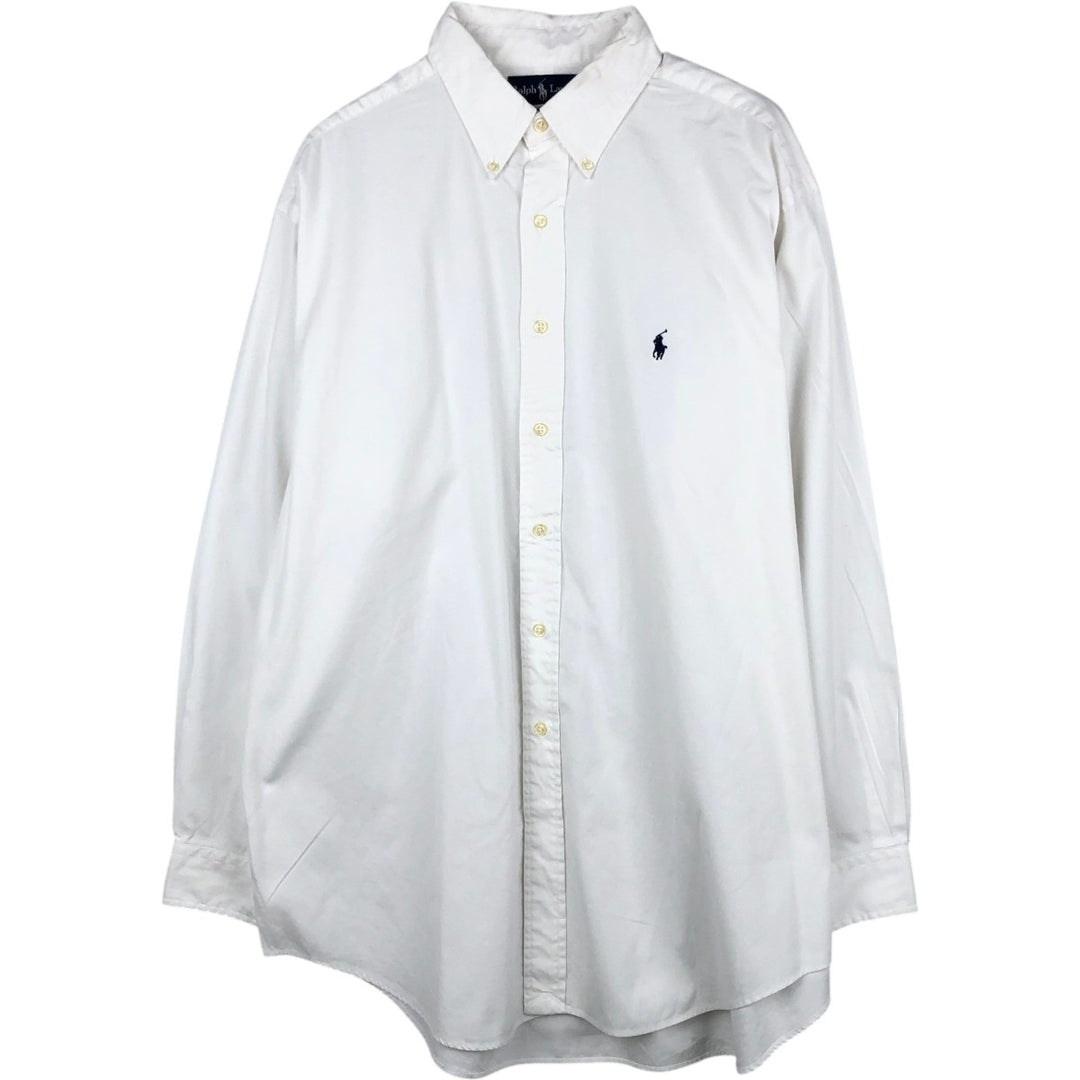 Ralph Lauren Classic Fit Long Sleeve Button Down Shirt Men's XXL cotton white type Vintage Second Hand