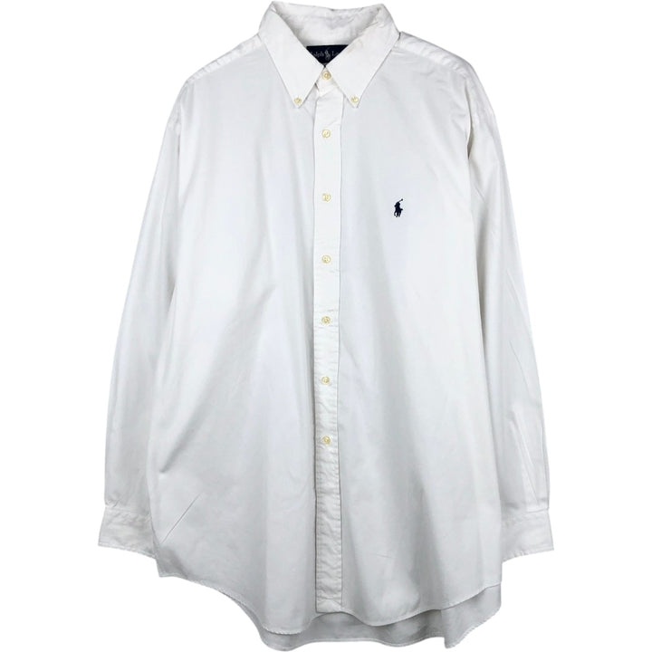 Ralph Lauren Classic Fit Long Sleeve Button Down Shirt Men's XXL cotton white type Vintage Second Hand