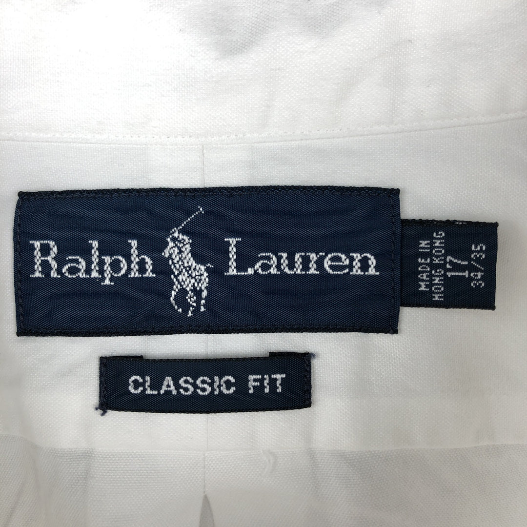 Ralph Lauren Classic Fit Long Sleeve Button Down Shirt Men's XXL cotton white type Vintage Second Hand