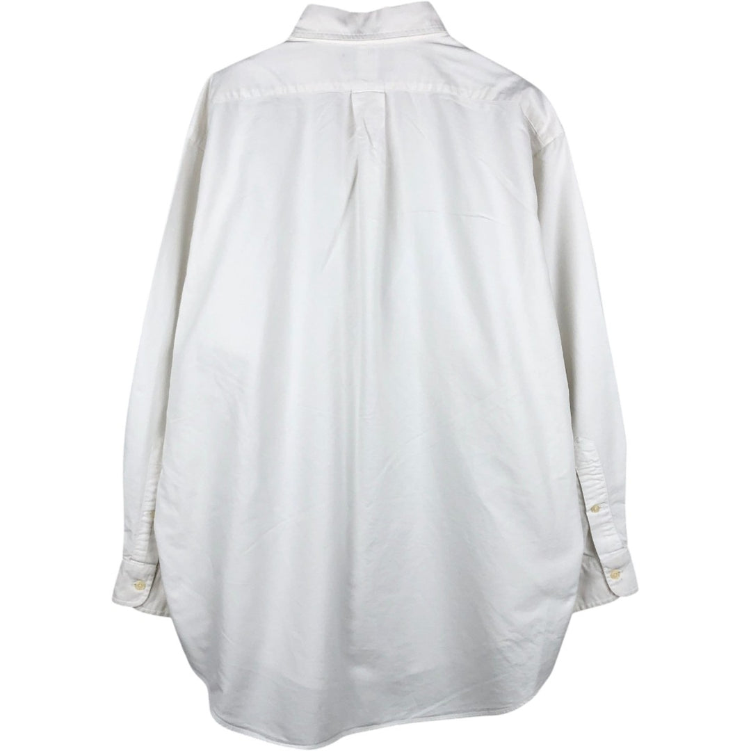 Ralph Lauren YARMOUTH long sleeve button down shirt, men's XXL size cotton white type Vintage Second Hand