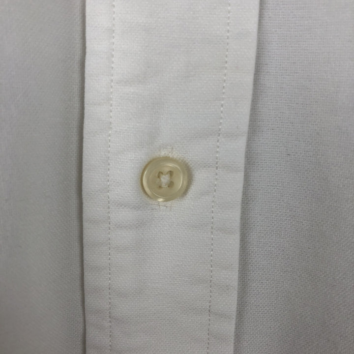 Ralph Lauren YARMOUTH long sleeve button down shirt, men's XXL size cotton white type Vintage Second Hand
