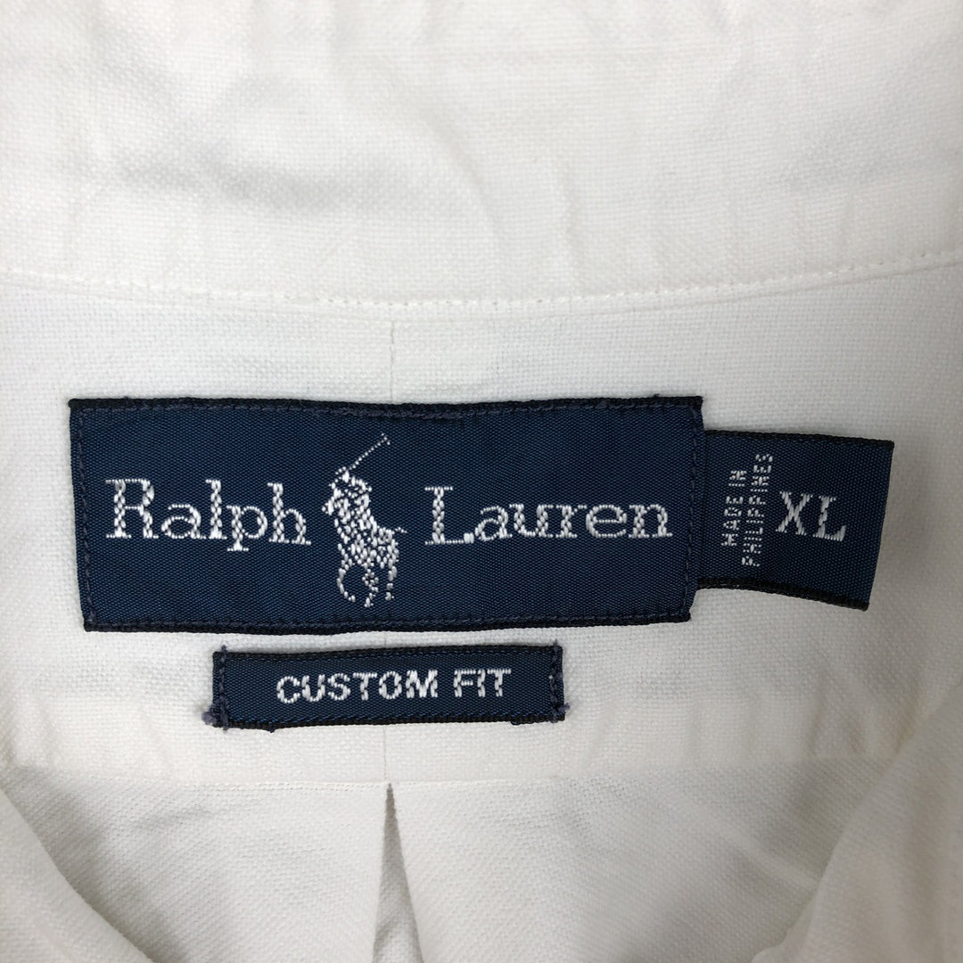 Ralph Lauren long sleeve button down shirt, men's XL size cotton white type Vintage Second Hand