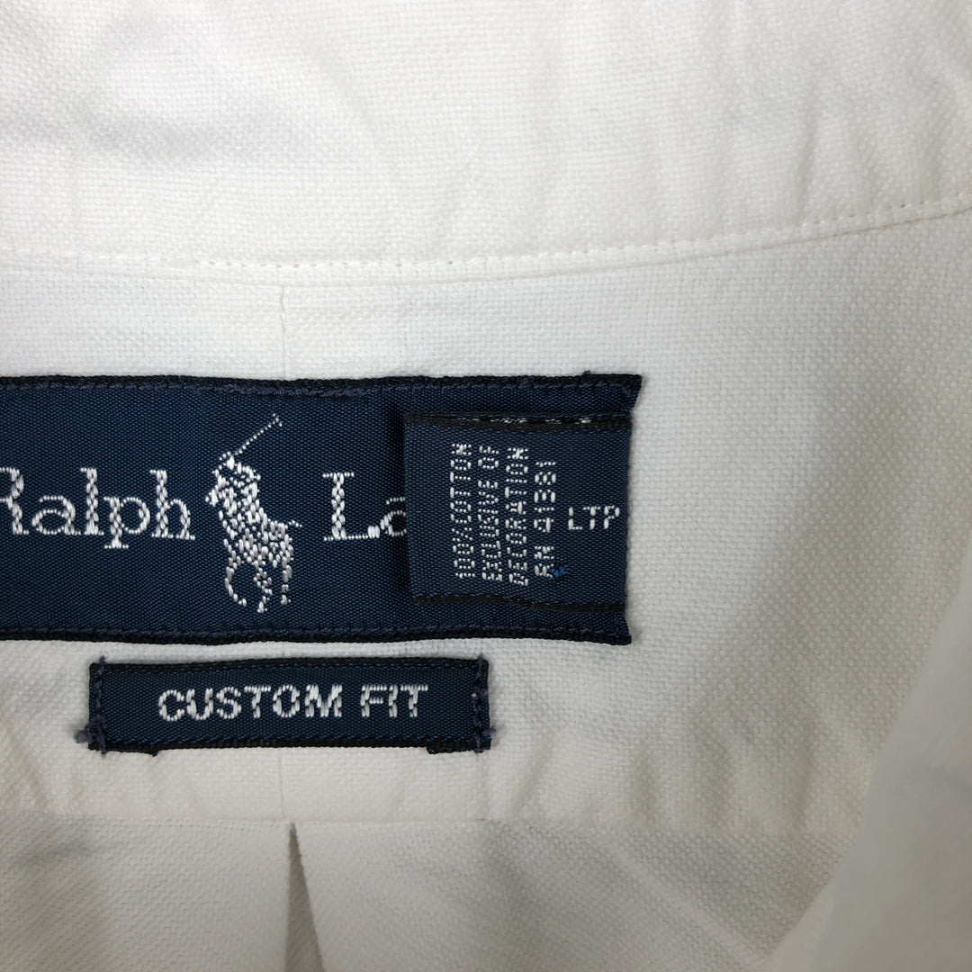 Ralph Lauren long sleeve button down shirt, men's XL size cotton white type Vintage Second Hand