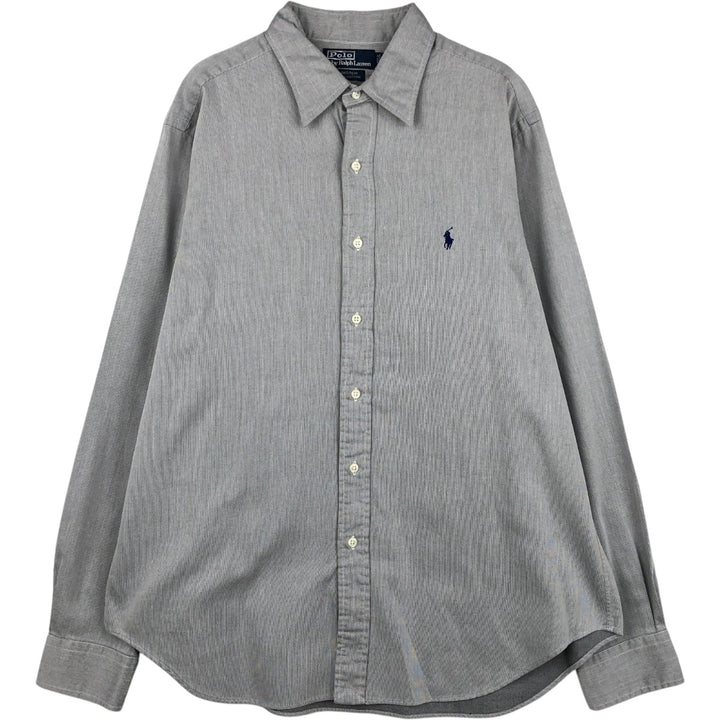 Ralph Lauren POLO by Ralph Lauren ANDREW long sleeve cotton shirt, men's XL size cotton gray type Vintage Second Hand