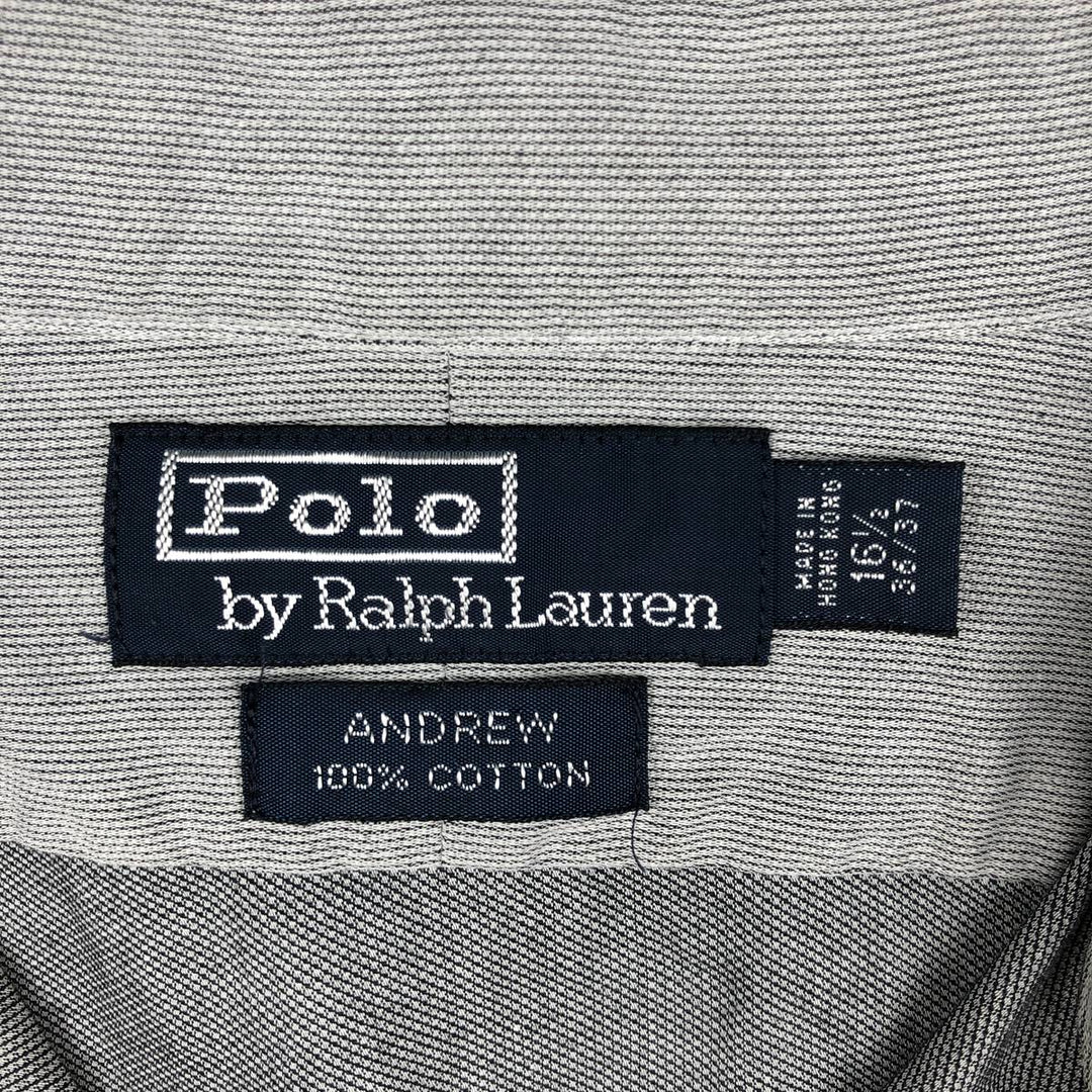 Ralph Lauren POLO by Ralph Lauren ANDREW long sleeve cotton shirt, men's XL size cotton gray type Vintage Second Hand