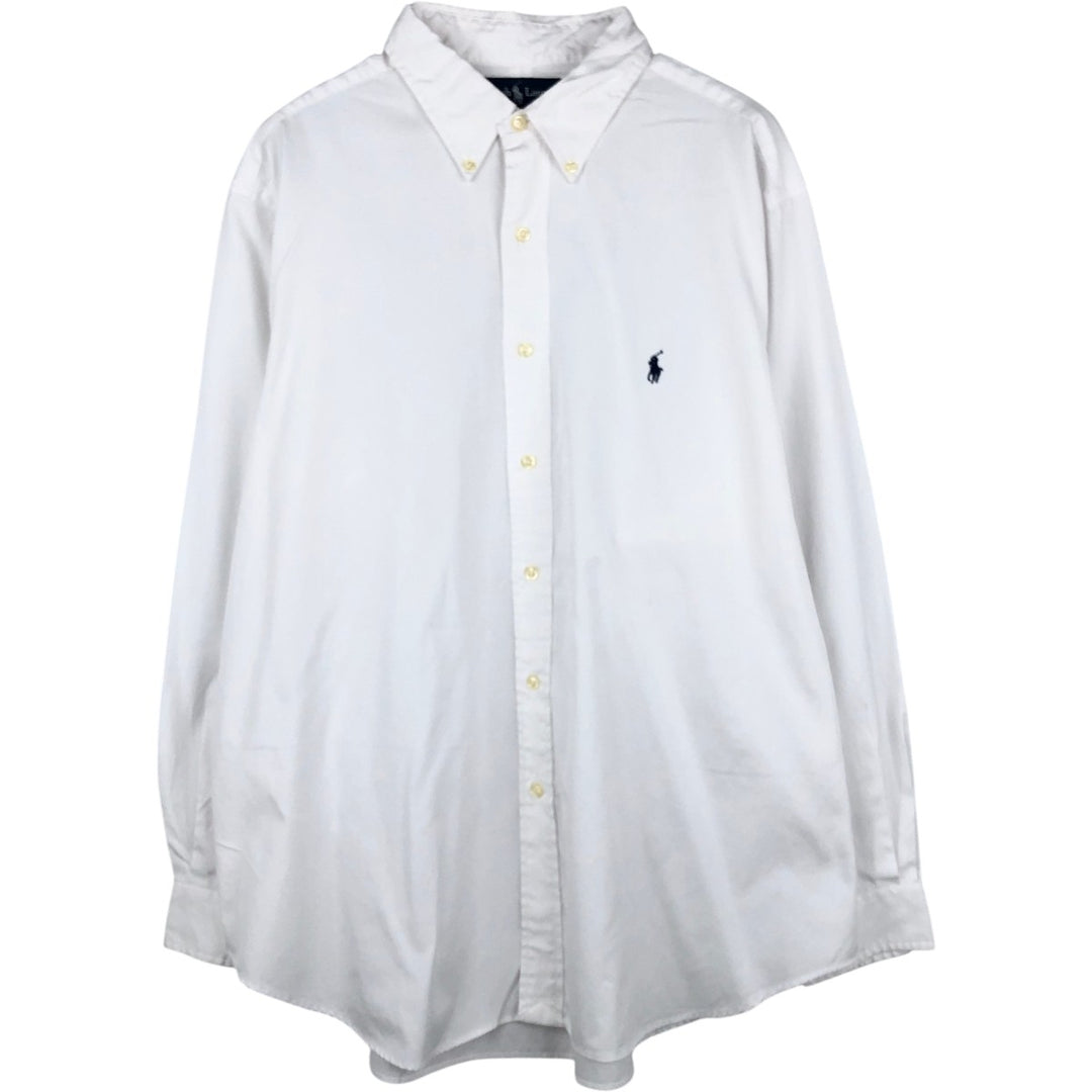 Ralph Lauren Classic Fit Long Sleeve Button Down Shirt Men's XXL cotton white type Vintage Second Hand