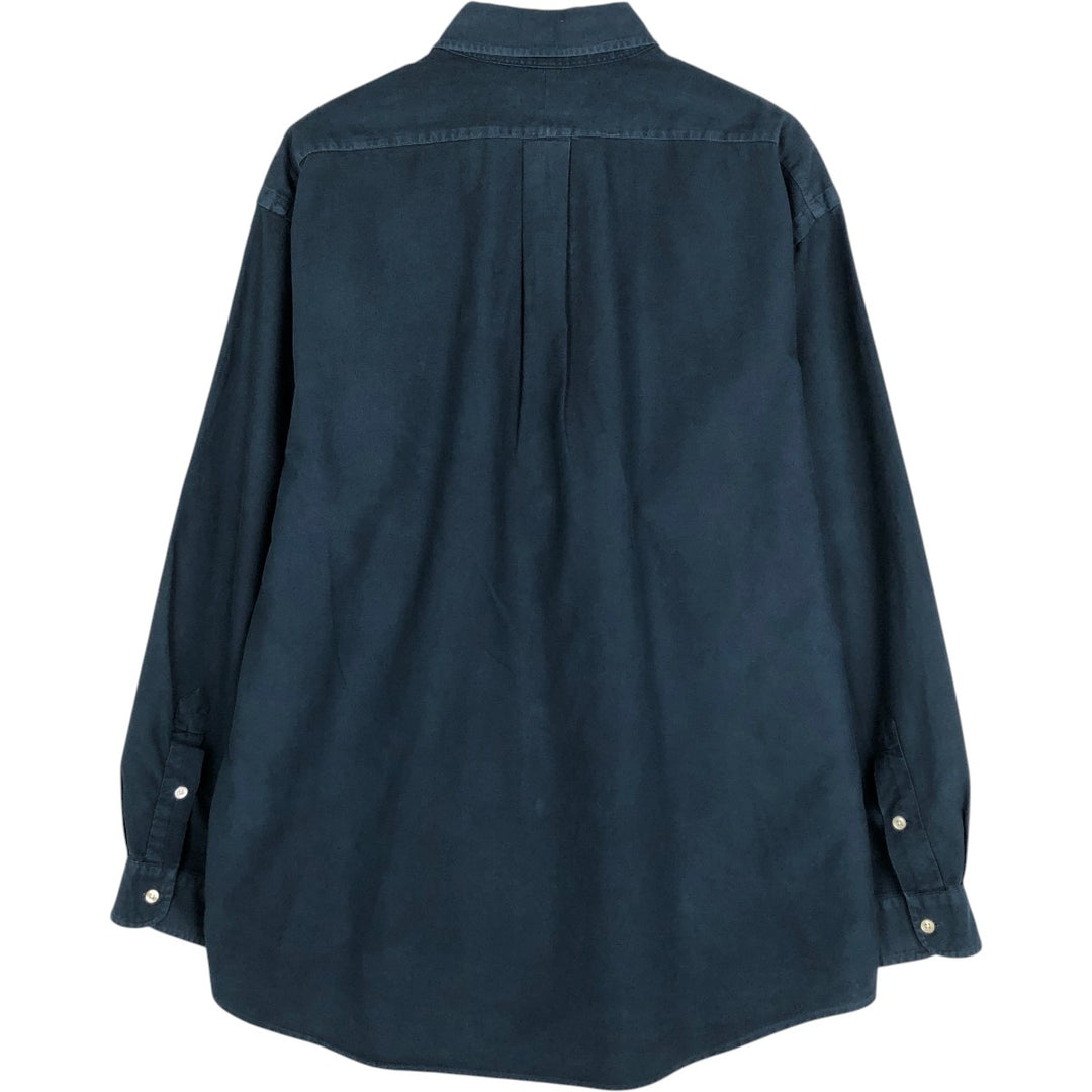 Ralph Lauren BLAKE long sleeve button down shirt, men's size L cotton navy blue type Vintage Second Hand