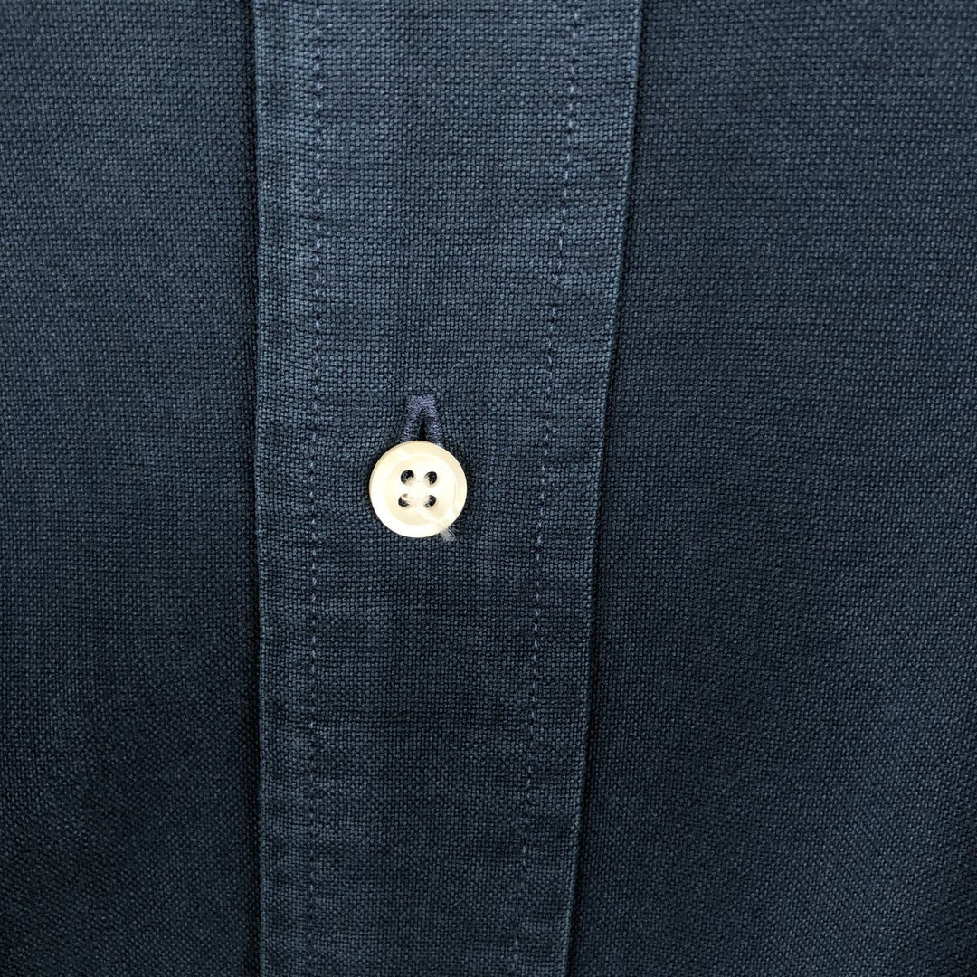 Ralph Lauren BLAKE long sleeve button down shirt, men's size L cotton navy blue type Vintage Second Hand