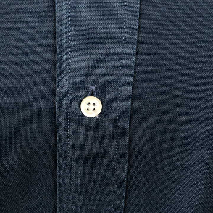 Ralph Lauren BLAKE long sleeve button down shirt, men's size L cotton navy blue type Vintage Second Hand