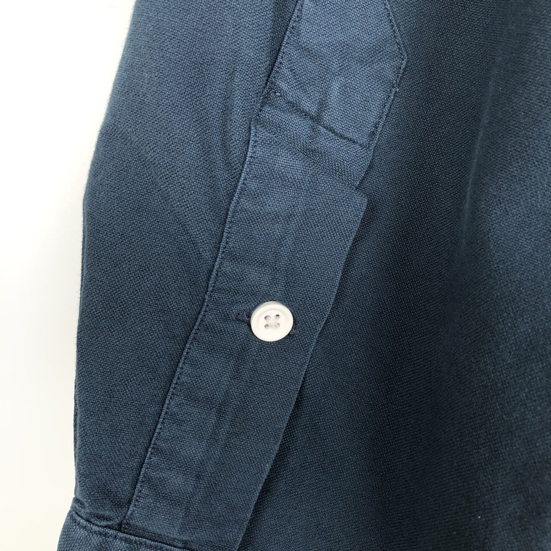Ralph Lauren BLAKE long sleeve button down shirt, men's size L cotton navy blue type Vintage Second Hand