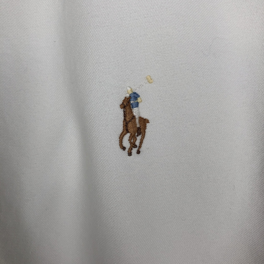 Ralph Lauren YARMOUTH long sleeve button down shirt, men's XL size cotton white type Vintage Second Hand