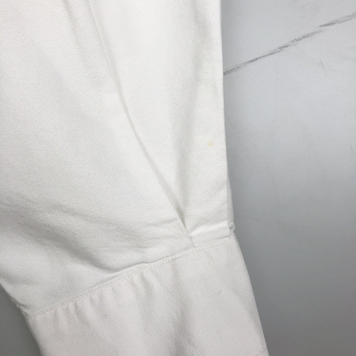 Ralph Lauren YARMOUTH long sleeve button down shirt, men's XL size cotton white type Vintage Second Hand