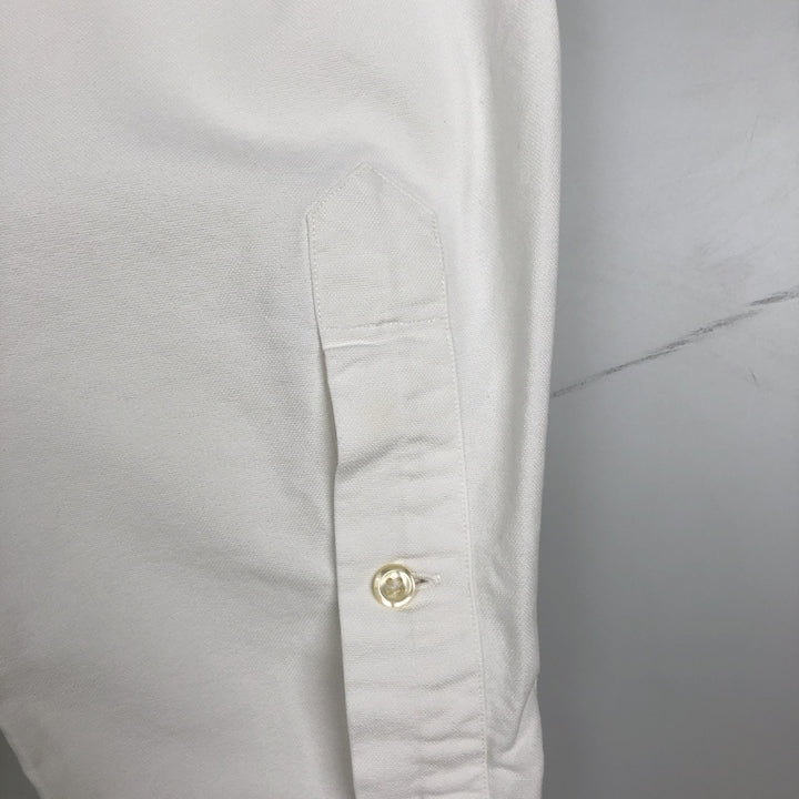 Ralph Lauren YARMOUTH long sleeve button down shirt, men's XL size cotton white type Vintage Second Hand