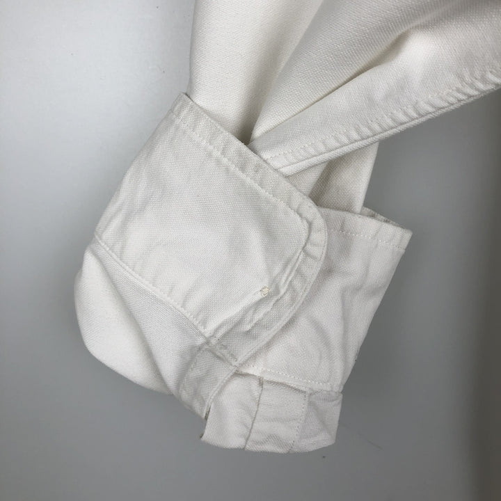 Ralph Lauren YARMOUTH long sleeve button down shirt, men's XL size cotton white type Vintage Second Hand