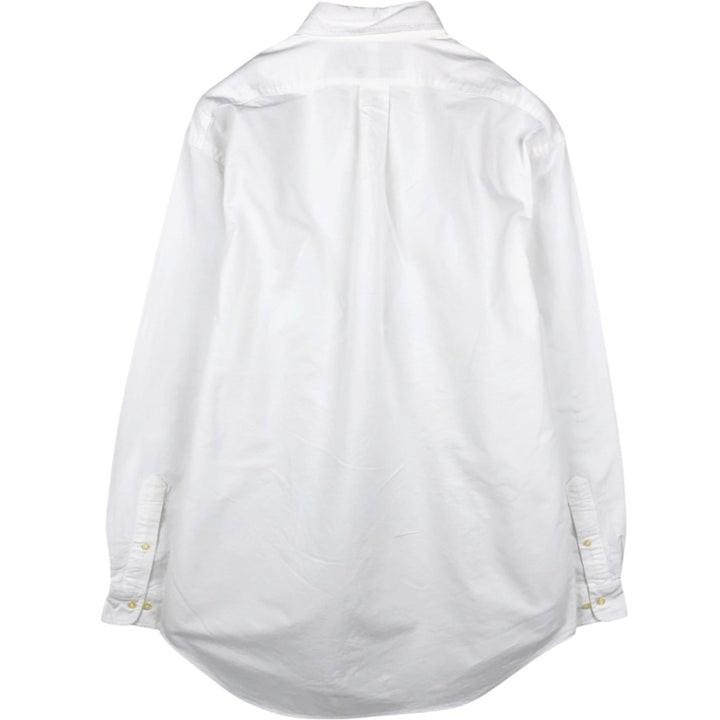 90'S Ralph Lauren YARMOUTH Long-Sleeve Button-Down Shirt, Men's Size L (approx.), Vintage Button-Down cotton white type Vintage Second Hand