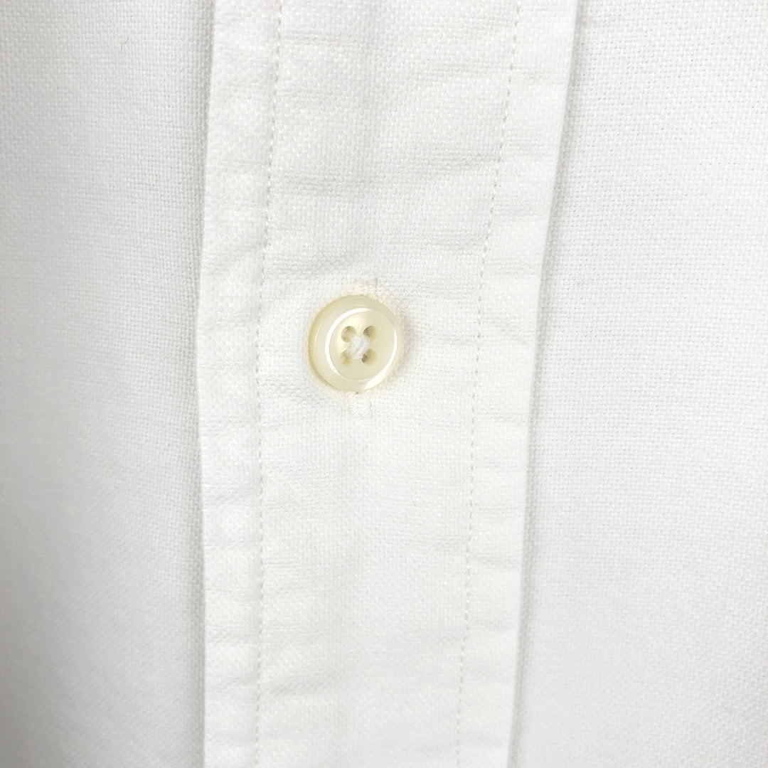 90'S Ralph Lauren YARMOUTH Long-Sleeve Button-Down Shirt, Men's Size L (approx.), Vintage Button-Down cotton white type Vintage Second Hand