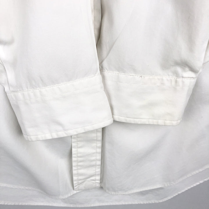 Ralph Lauren POLO by Ralph Lauren CUSTOM FIT Long-Sleeve Button-Down Shirt, Men's Size L (equivalent) cotton white type Vintage Second Hand