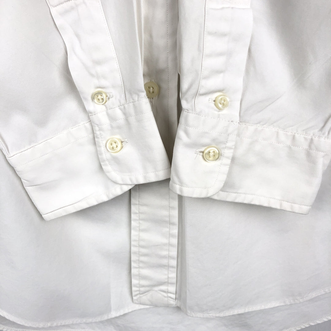 Ralph Lauren POLO by Ralph Lauren CUSTOM FIT Long-Sleeve Button-Down Shirt, Men's Size L (equivalent) cotton white type Vintage Second Hand