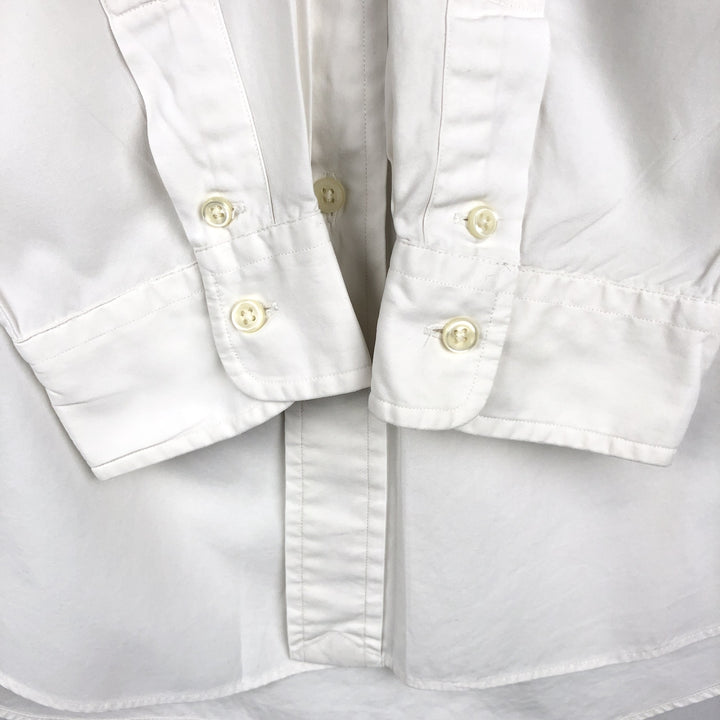 Ralph Lauren POLO by Ralph Lauren CUSTOM FIT Long-Sleeve Button-Down Shirt, Men's Size L (equivalent) cotton white type Vintage Second Hand