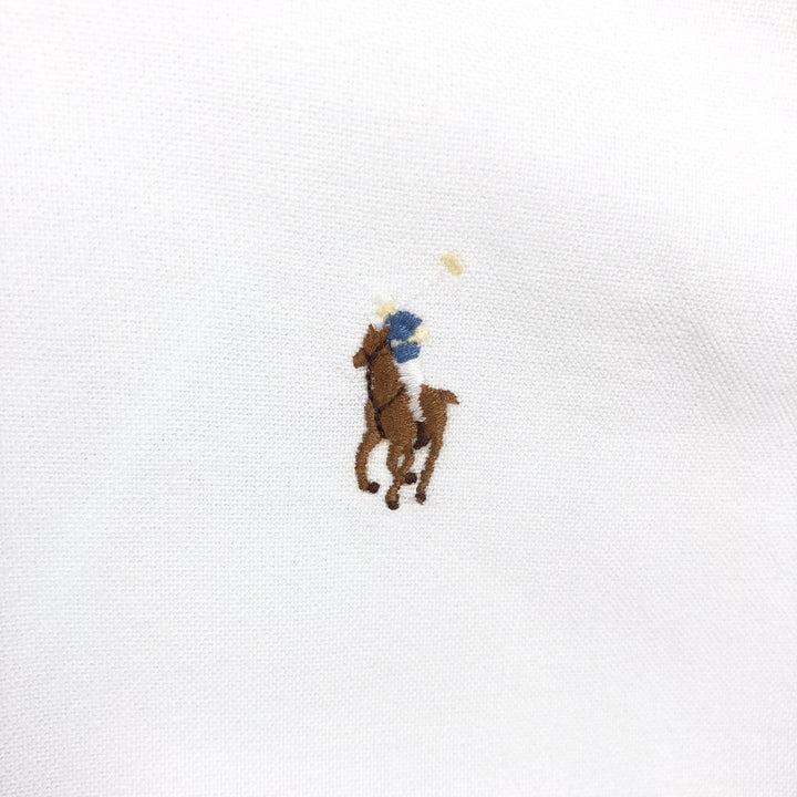 90'S Ralph Lauren YARMOUTH Long-Sleeve Button-Down Shirt, Men's Size L (approx.), Vintage Button-Down cotton white type Vintage Second Hand
