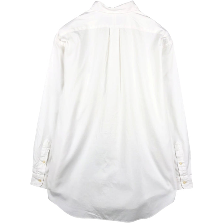90'S Ralph Lauren YARMOUTH Long-Sleeve Button-Down Shirt, Men's Size L (approx.), Vintage Button-Down cotton white type Vintage Second Hand