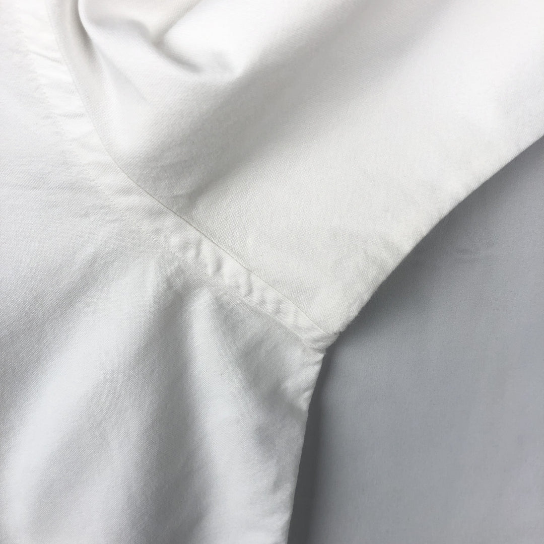 Ralph Lauren CUSTOM FIT Long-Sleeve Button-Down Shirt, Men's XL (approx.), Button-Down Oxford Style cotton white type Vintage Second Hand