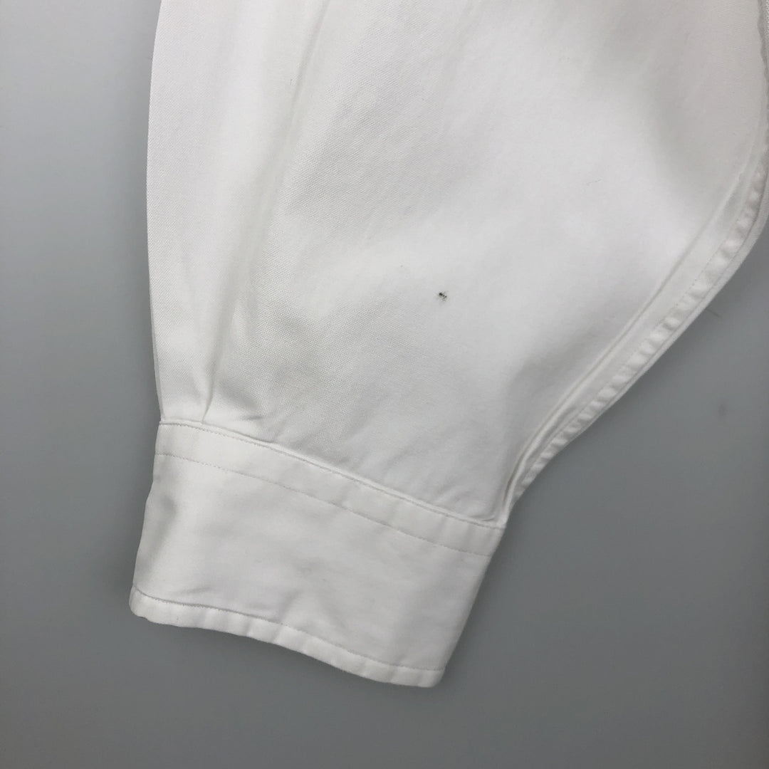 Ralph Lauren YARMOUTH long sleeve button down shirt, men's XL size cotton white type Vintage Second Hand