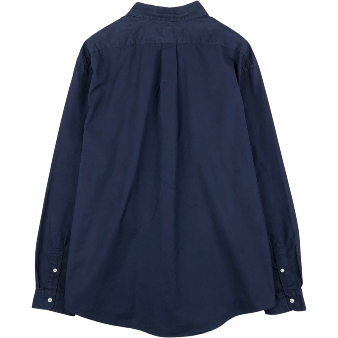 Ralph Lauren Custom Fit Long Sleeve Button Down Shirt Men's XXL cotton navy blue type Vintage Second Hand