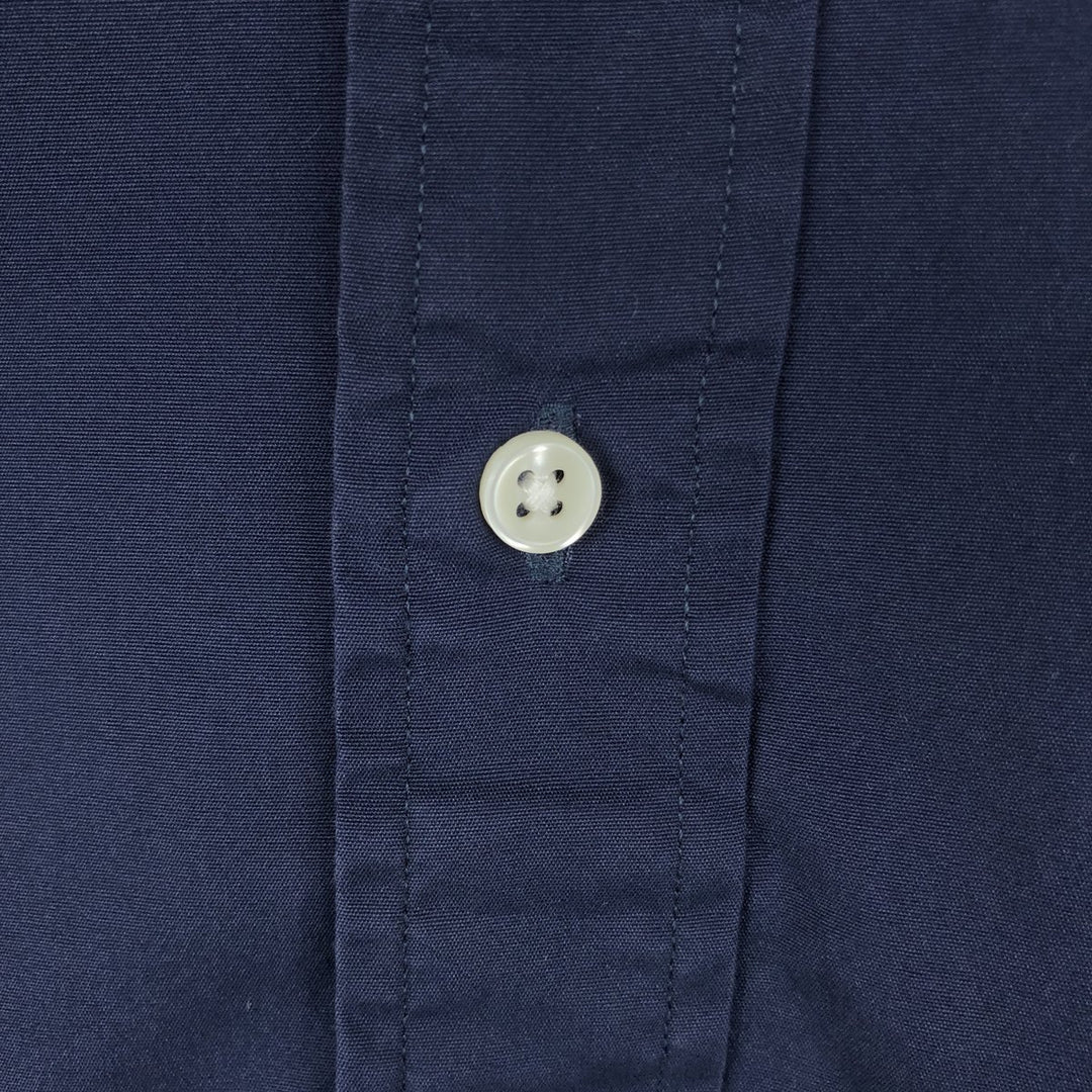 Ralph Lauren Custom Fit Long Sleeve Button Down Shirt Men's XXL cotton navy blue type Vintage Second Hand