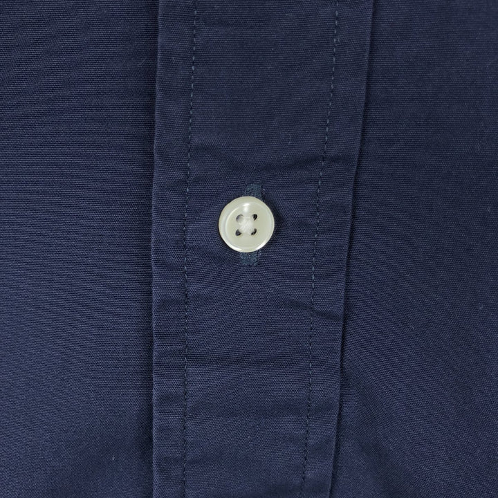 Ralph Lauren Custom Fit Long Sleeve Button Down Shirt Men's XXL cotton navy blue type Vintage Second Hand