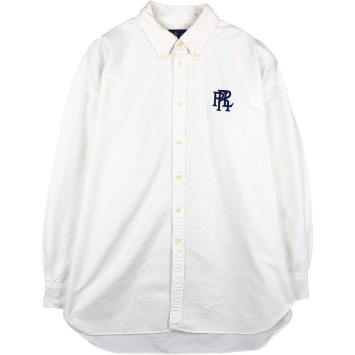 Ralph Lauren BOYFRIEND FIT Long-Sleeve Button-Down Shirt, Men's Size XL (equivalent) cotton white type Vintage Second Hand