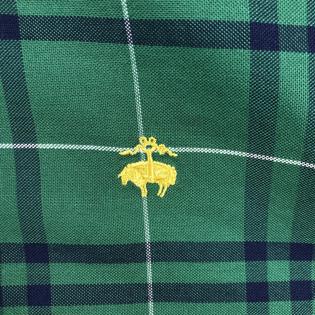 Brooks Brothers 346 Long Sleeve Button-Down Check Shirt, Men's XL Supima Cotton green type Vintage Second Hand