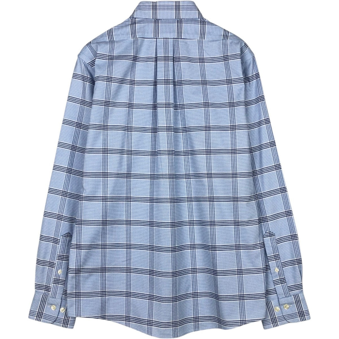 Brooks Brothers 1818 REGENT Long Sleeve Button-Down Check Shirt, Men's Size M cotton Blue type light blue Vintage Second Hand