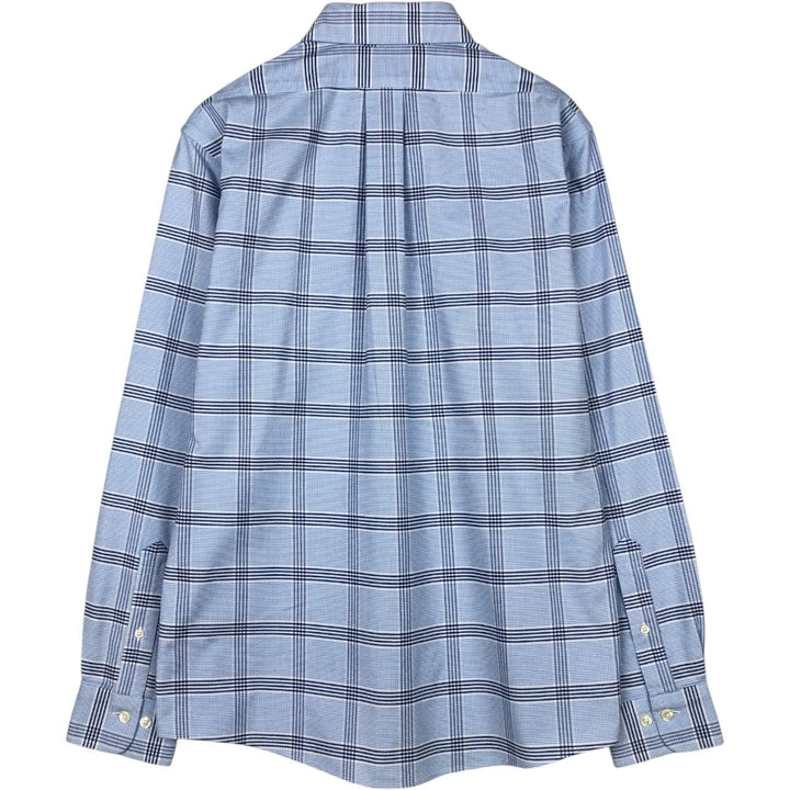 Brooks Brothers 1818 REGENT Long Sleeve Button-Down Check Shirt, Men's Size M cotton Blue type light blue Vintage Second Hand