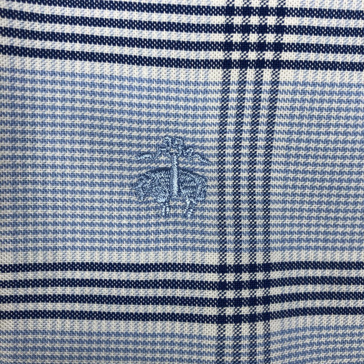 Brooks Brothers 1818 REGENT Long Sleeve Button-Down Check Shirt, Men's Size M cotton Blue type light blue Vintage Second Hand