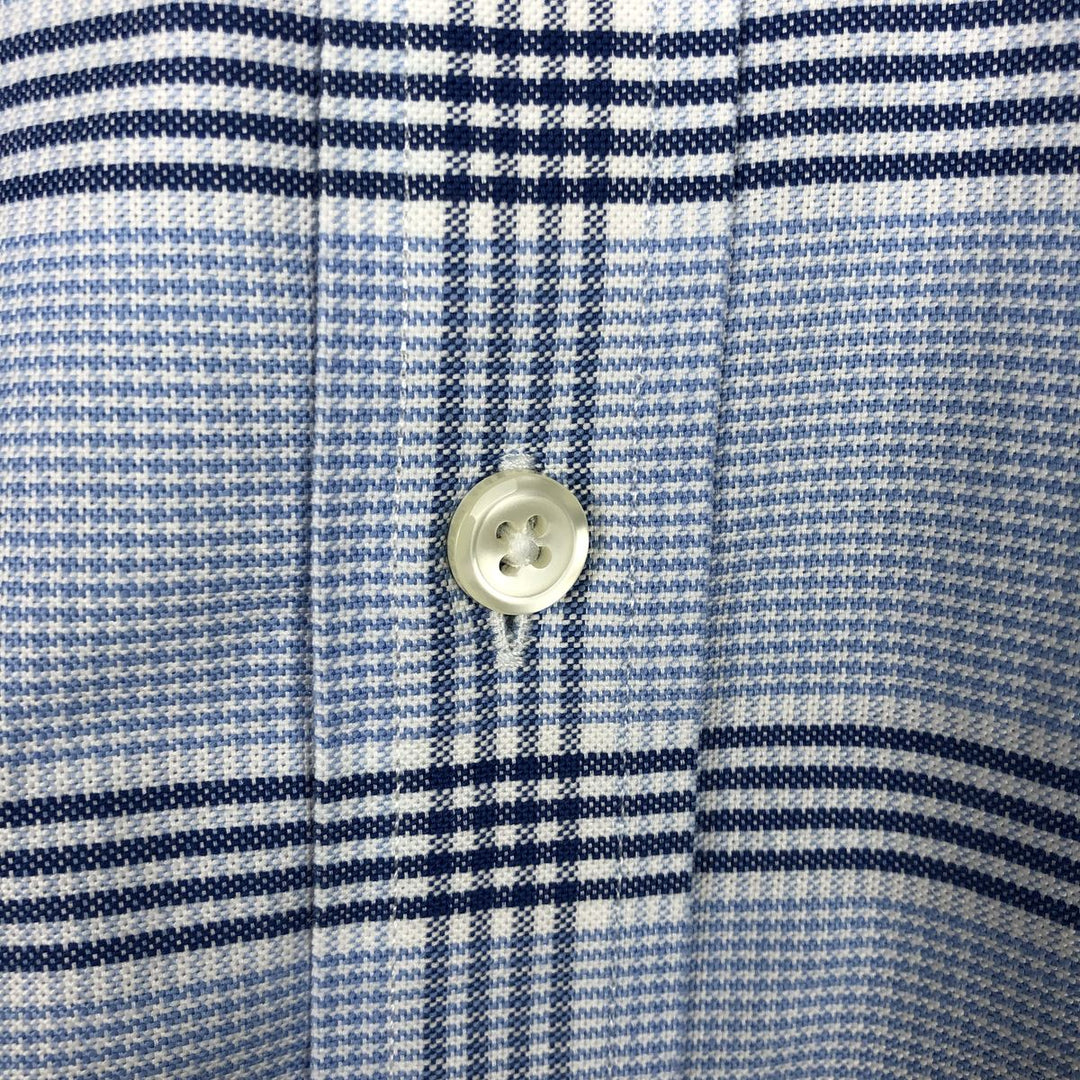 Brooks Brothers 1818 REGENT Long Sleeve Button-Down Check Shirt, Men's Size M cotton Blue type light blue Vintage Second Hand