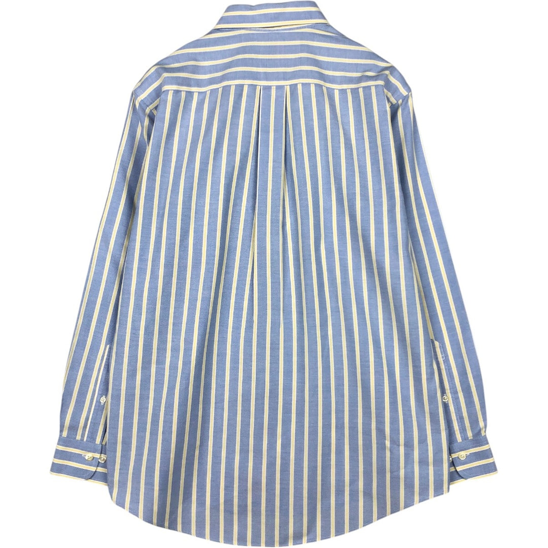 Brooks Brothers 346 Multi-Stripe Long Sleeve Button-Down Striped Shirt, Men's Size Medium Supima Cotton Blue type light blue Vintage Second Hand