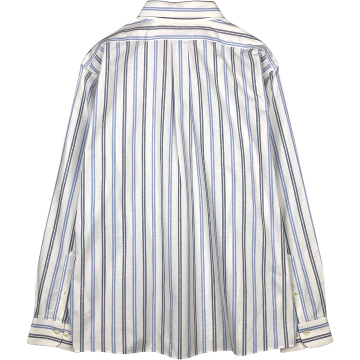 Brooks Brothers Est.1818 Regular Multi-Stripe Long-Sleeve Button-Down Stripe Shirt (Men's Size XL) cotton white type Vintage Second Hand