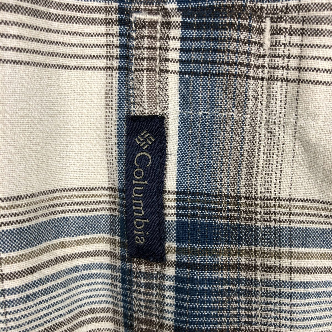 2000'S Columbia long-sleeved button-down check shirt, men's size XL cotton white type Vintage Second Hand