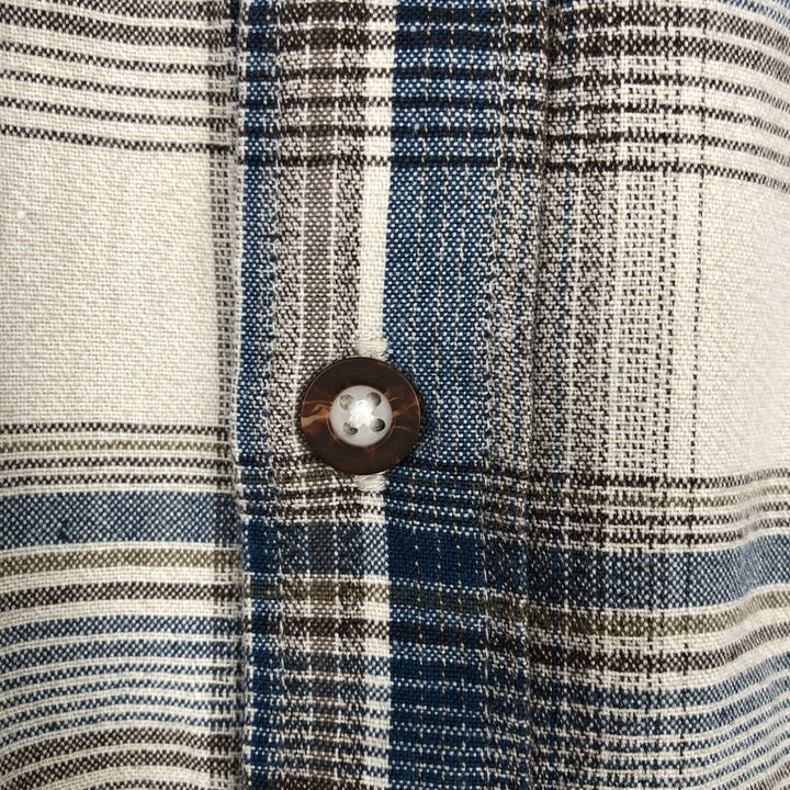 2000'S Columbia long-sleeved button-down check shirt, men's size XL cotton white type Vintage Second Hand