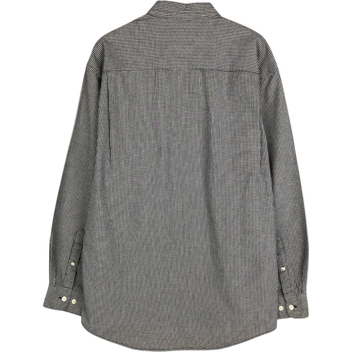 90'S GAP Vintage Long Sleeve Button-Down Check Shirt, Men's Size L cotton black type Vintage Second Hand