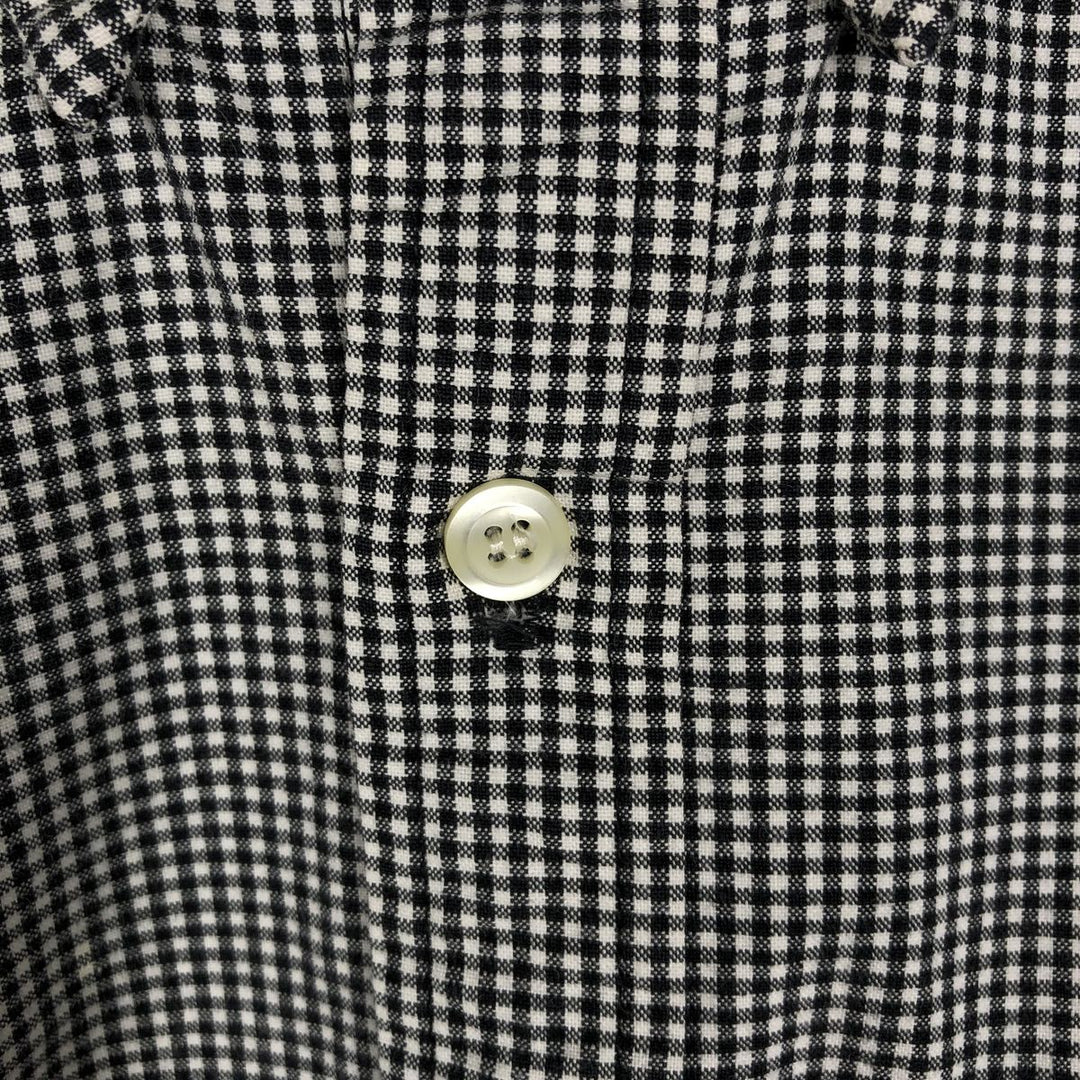 90'S GAP Vintage Long Sleeve Button-Down Check Shirt, Men's Size L cotton black type Vintage Second Hand