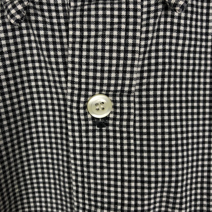 90'S GAP Vintage Long Sleeve Button-Down Check Shirt, Men's Size L cotton black type Vintage Second Hand