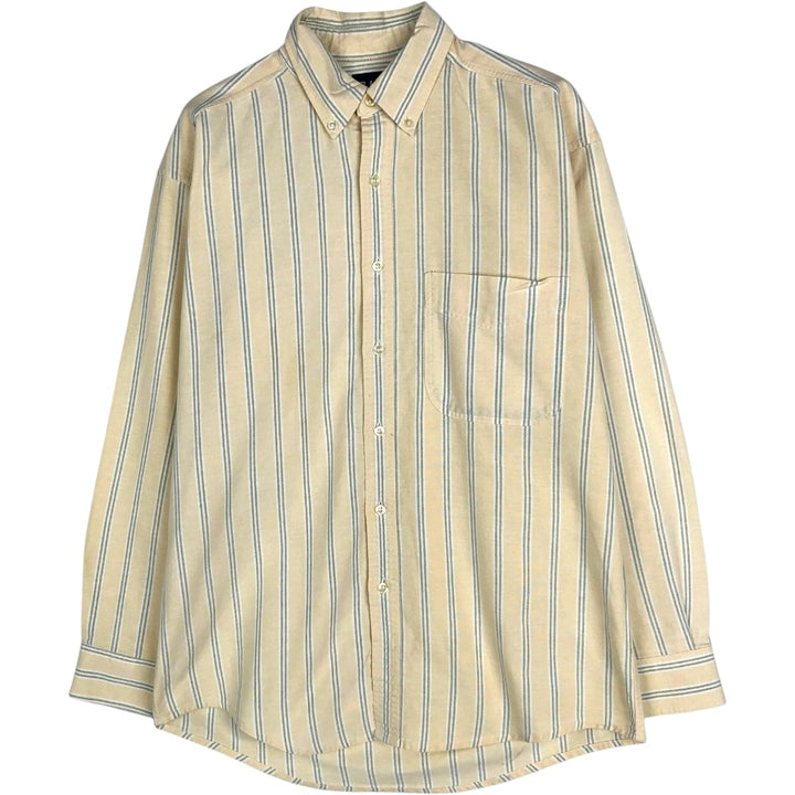 90'S GAP (Old GAP) Long-Sleeve Cotton Stripe Shirt, Men's Size S (Equivalent), Vintage cotton unbleached Vintage Second Hand