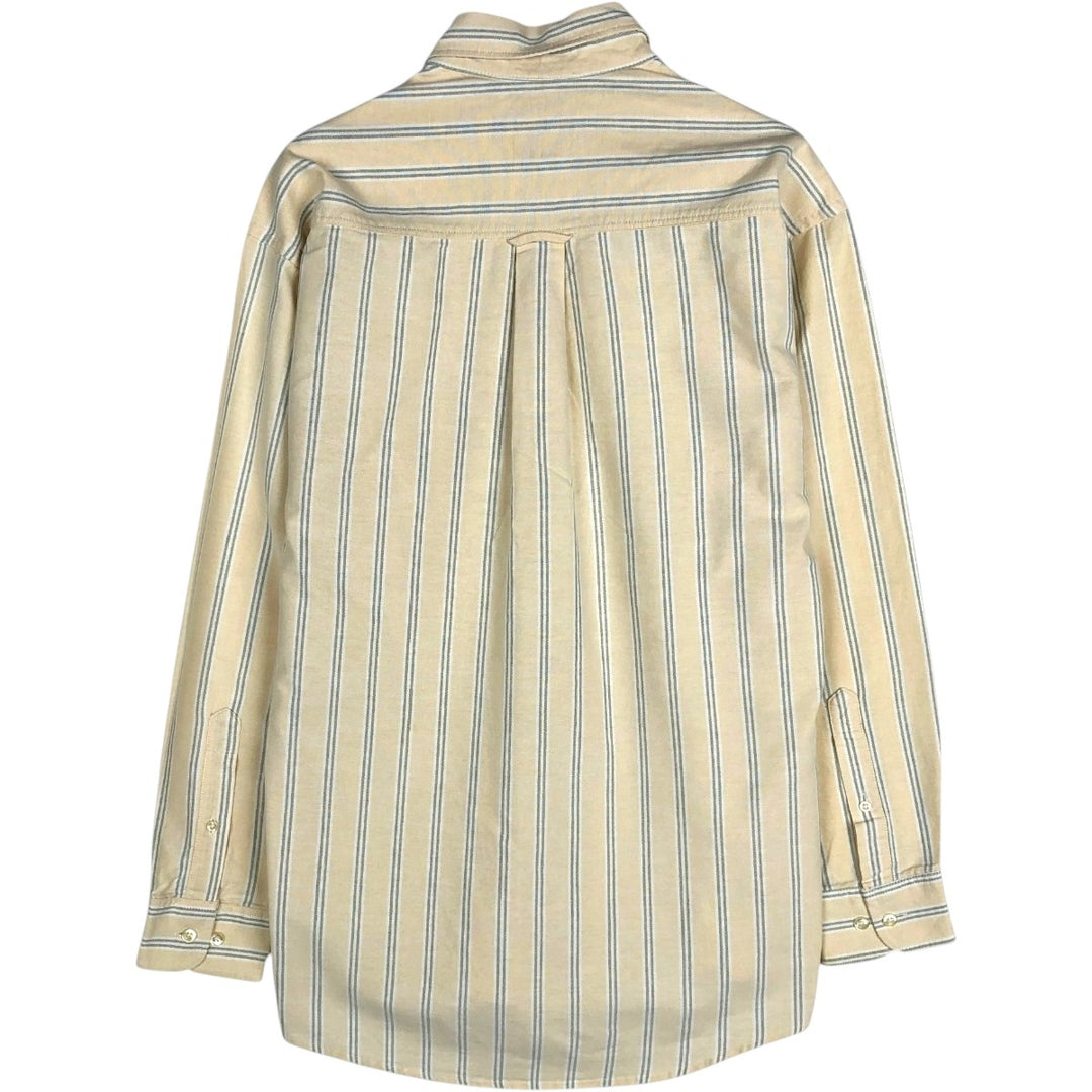 90'S GAP (Old GAP) Long-Sleeve Cotton Stripe Shirt, Men's Size S (Equivalent), Vintage cotton unbleached Vintage Second Hand