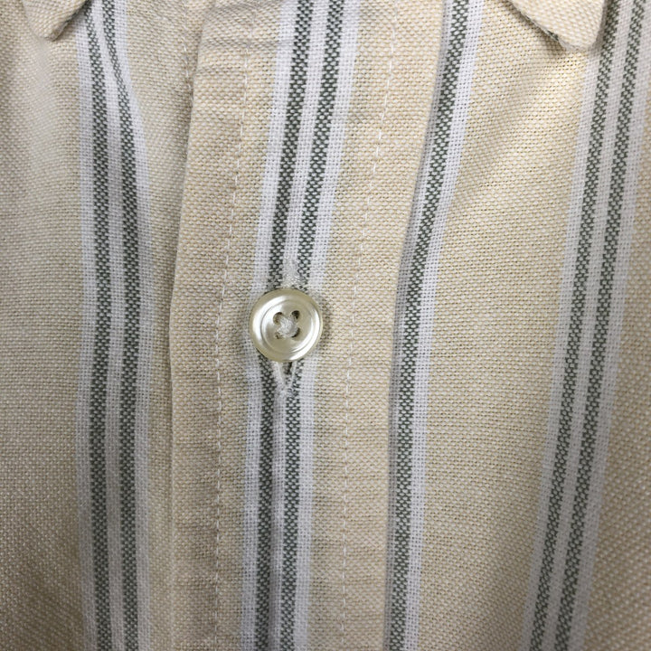 90'S GAP (Old GAP) Long-Sleeve Cotton Stripe Shirt, Men's Size S (Equivalent), Vintage cotton unbleached Vintage Second Hand