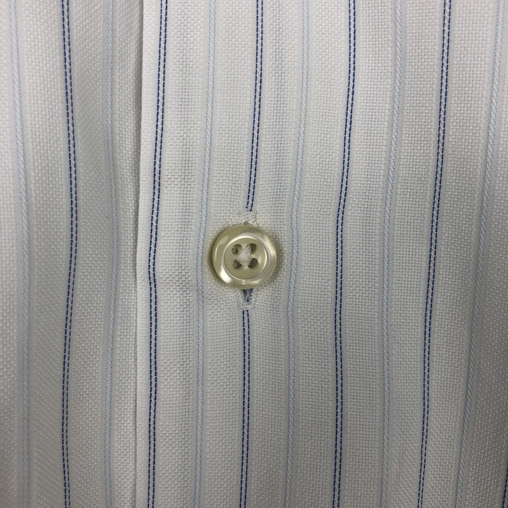 Brooks Brothers Est.1818 Long Sleeve Cotton Striped Shirt Made in USA Men's XL cotton white type Vintage Second Hand